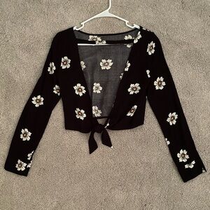 Kendall & Kylie Long Sleeve Backless Blouse Top